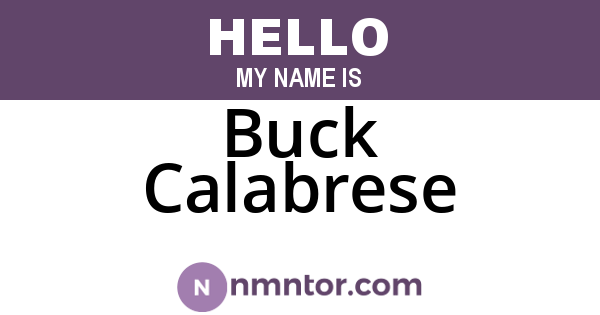 Buck Calabrese