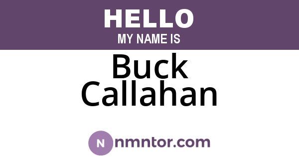 Buck Callahan