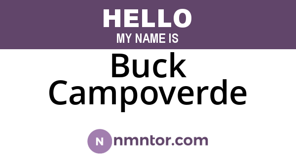 Buck Campoverde