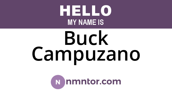 Buck Campuzano