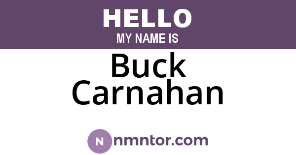 Buck Carnahan