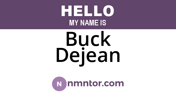 Buck Dejean