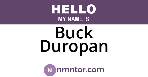 Buck Duropan