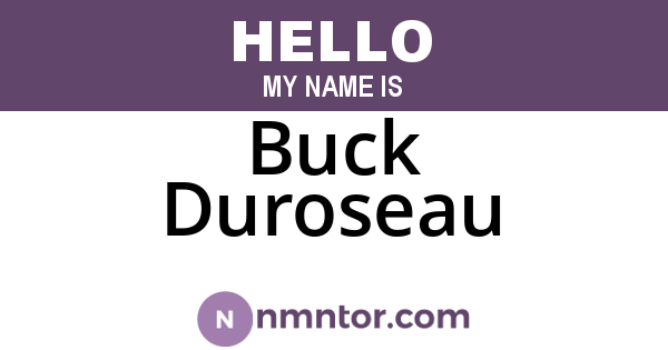 Buck Duroseau