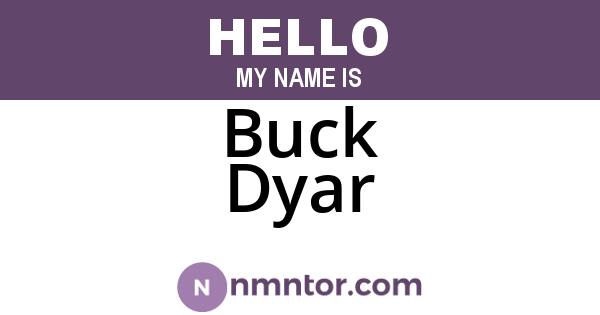 Buck Dyar