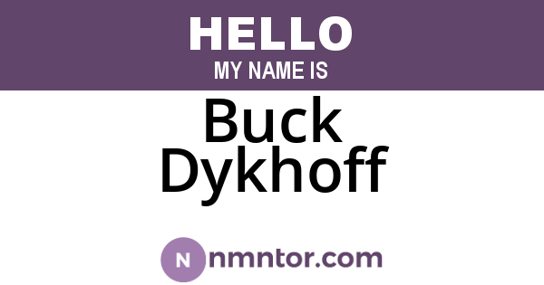Buck Dykhoff