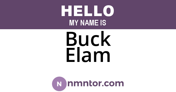 Buck Elam