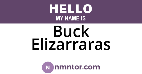 Buck Elizarraras