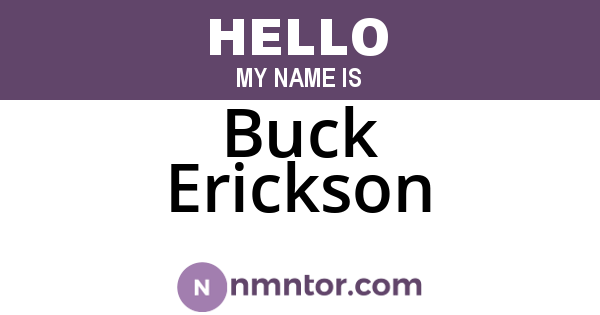 Buck Erickson