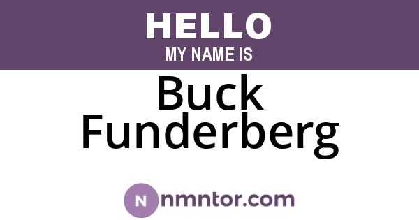Buck Funderberg