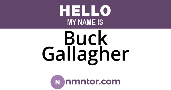 Buck Gallagher