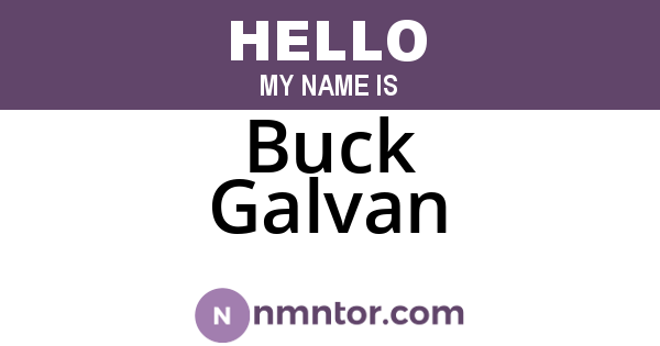 Buck Galvan