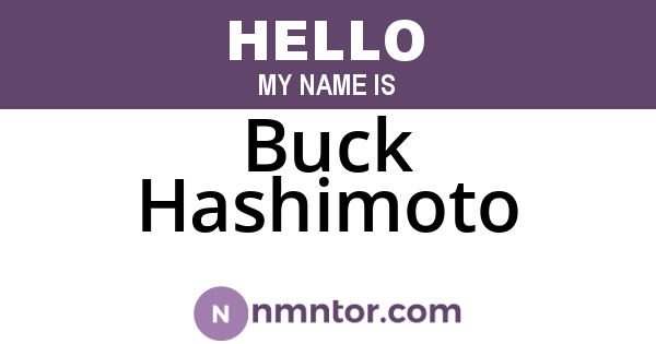 Buck Hashimoto