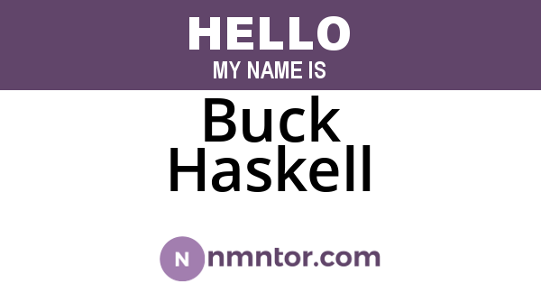 Buck Haskell
