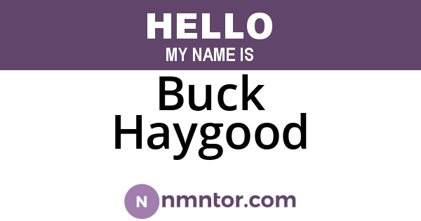 Buck Haygood
