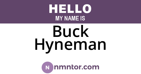 Buck Hyneman