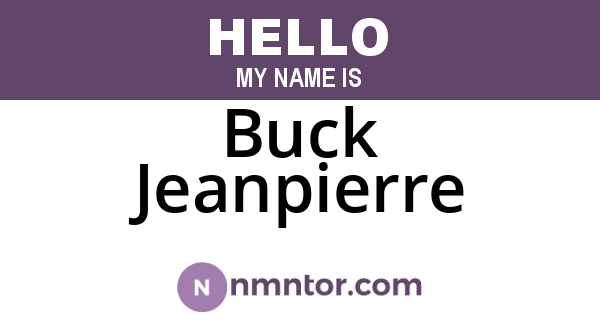 Buck Jeanpierre