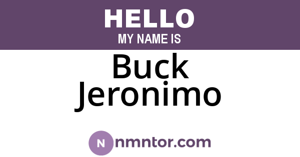 Buck Jeronimo