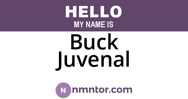 Buck Juvenal