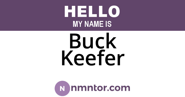 Buck Keefer