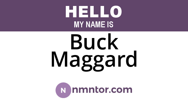 Buck Maggard