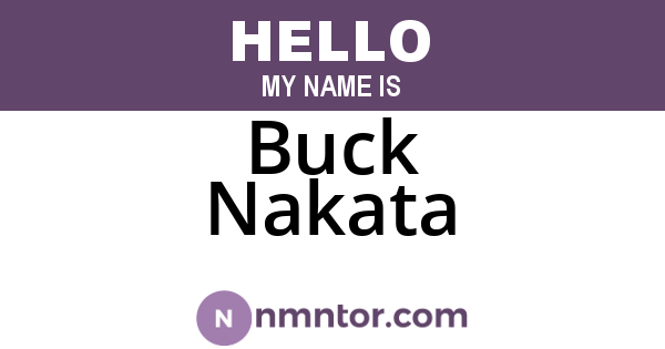 Buck Nakata