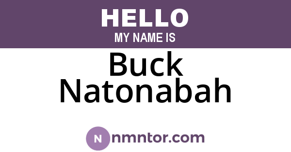 Buck Natonabah