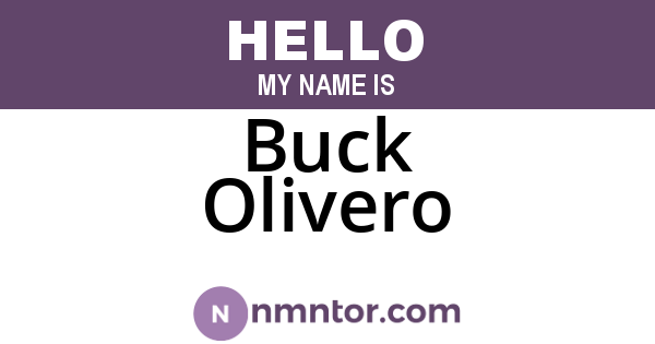 Buck Olivero