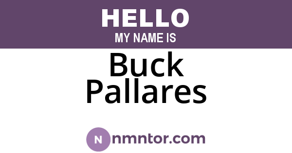 Buck Pallares