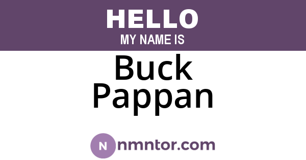 Buck Pappan