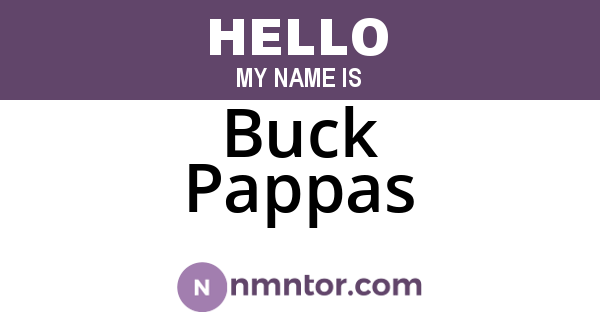 Buck Pappas