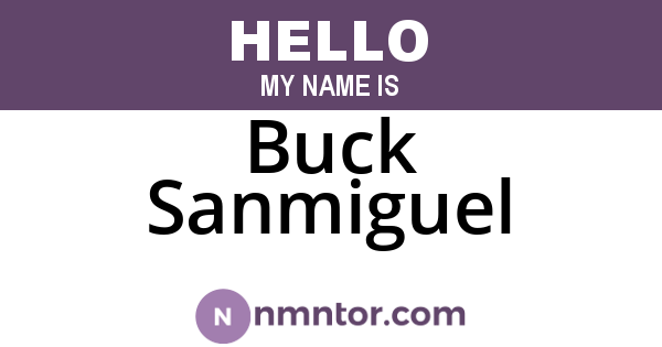Buck Sanmiguel