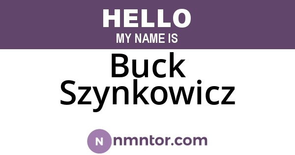 Buck Szynkowicz