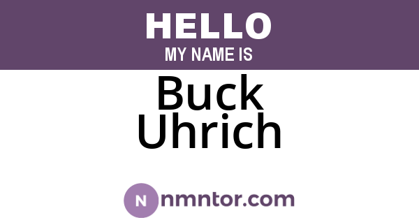 Buck Uhrich