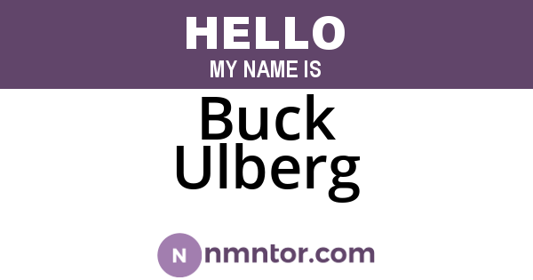 Buck Ulberg