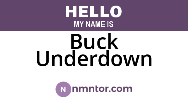 Buck Underdown