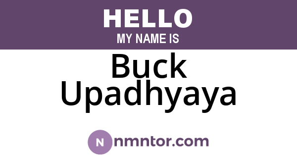 Buck Upadhyaya