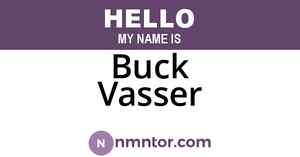 Buck Vasser