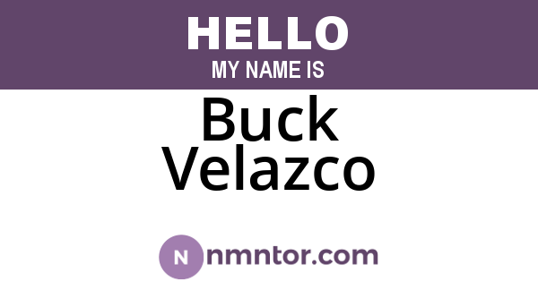 Buck Velazco