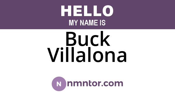 Buck Villalona
