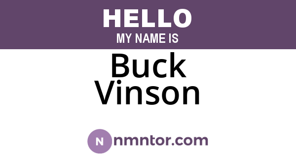 Buck Vinson