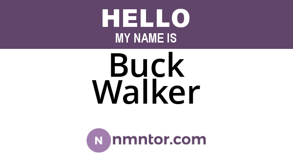 Buck Walker