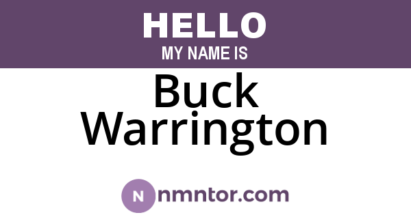 Buck Warrington