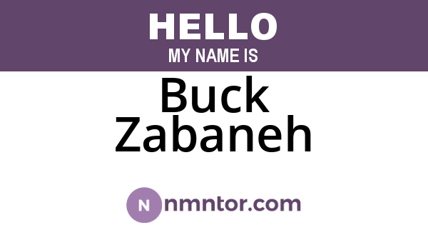 Buck Zabaneh