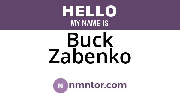 Buck Zabenko
