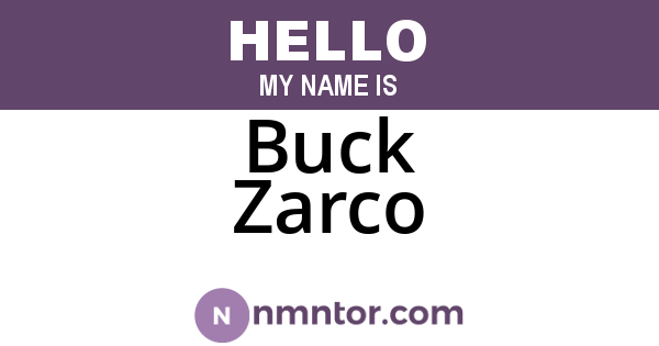 Buck Zarco