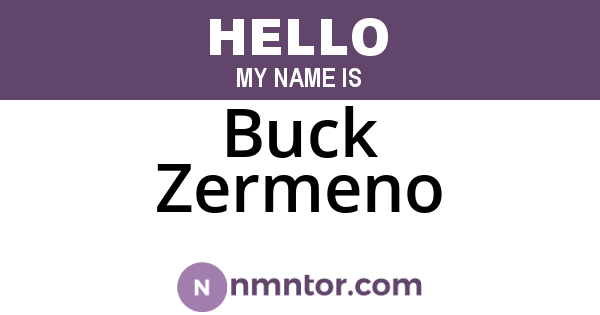 Buck Zermeno