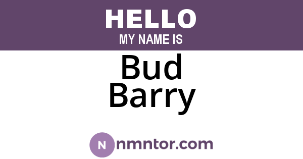 Bud Barry