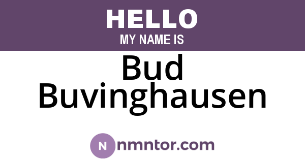 Bud Buvinghausen