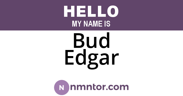 Bud Edgar